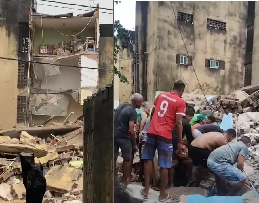Tragédia: prédio desaba no Janga (PE), vítimas soterradas
