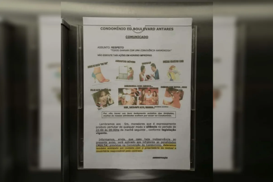 Condomínio no DF proíbe barulhos íntimos e reforça regras de convivência noturna