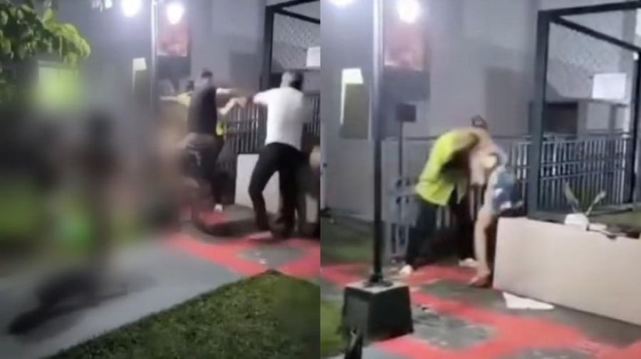 Briga entre casais termina em pancadaria dentro de condomínio em Fortaleza