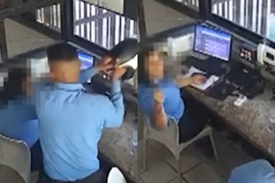 Porteiro que agrediu colega com capacete em condomínio de Salvador se apresenta à polícia e é liberado