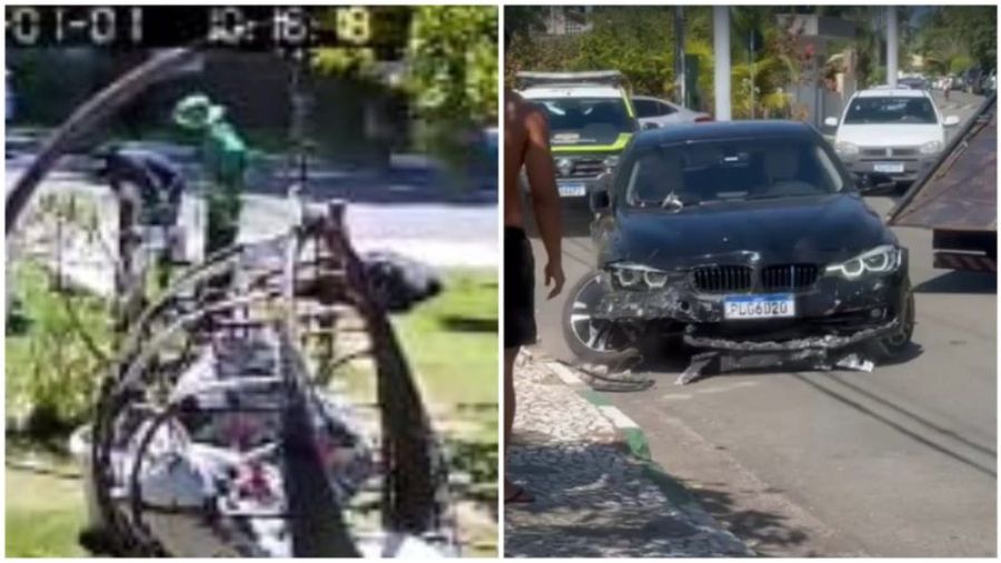 Adolescente pega BMW escondido e atropela dois trabalhadores em condomínio de luxo em Guarajuba