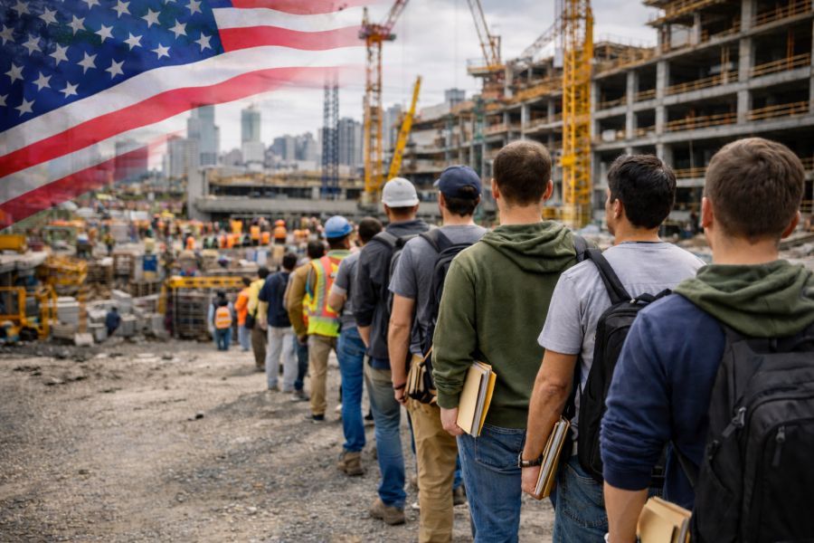 Construção civil dos EUA enfrenta déficit de 499 mil trabalhadores e acende alerta no setor