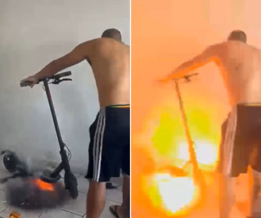 Patinete elétrico explode dentro de apartamento em Maceió e assusta família