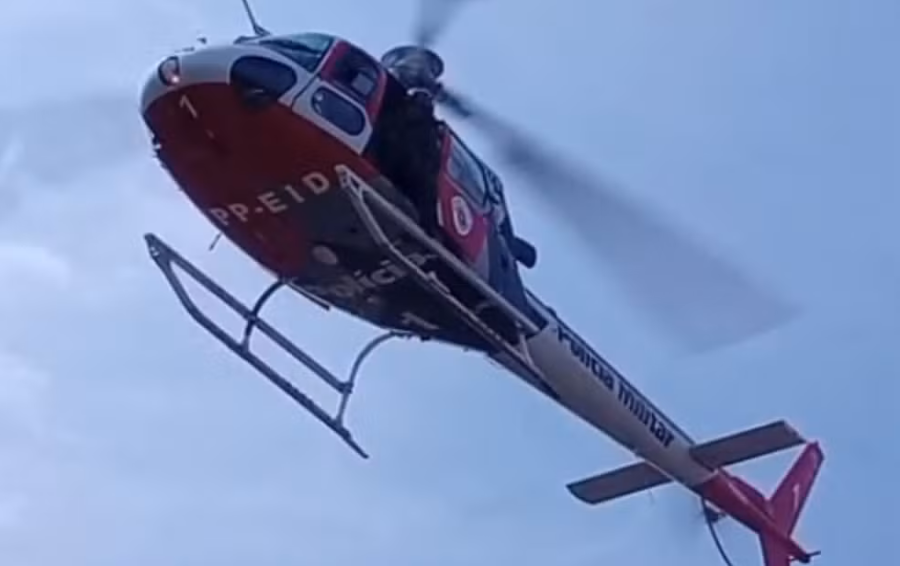 Assalto a condomínio termina em perseguição com helicóptero e fuga para mata em sp