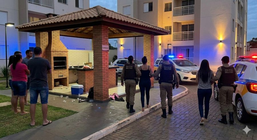 Briga por uso de quiosque em condomínio termina em prisões e agressões