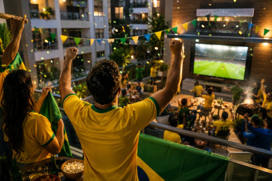 A Copa chegou: como harmonizar a torcida e a rotina do prédio