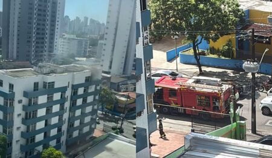 Incêndio atinge apartamento em condomínio no bairro da Torre e mobiliza Corpo de Bombeiros no Recife