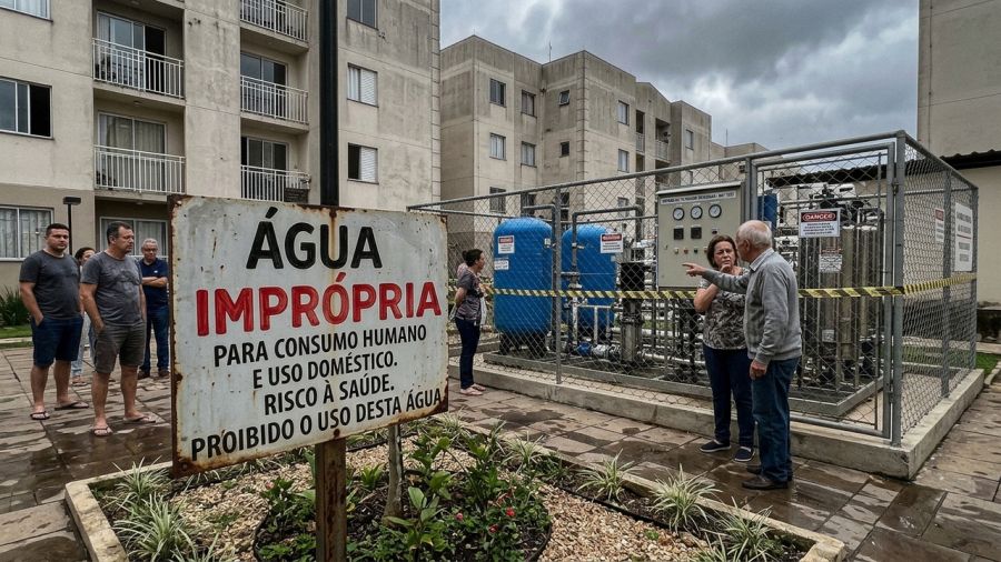 Condomínio perde investimento em poço artesiano após água ser reprovada em análise sanitária