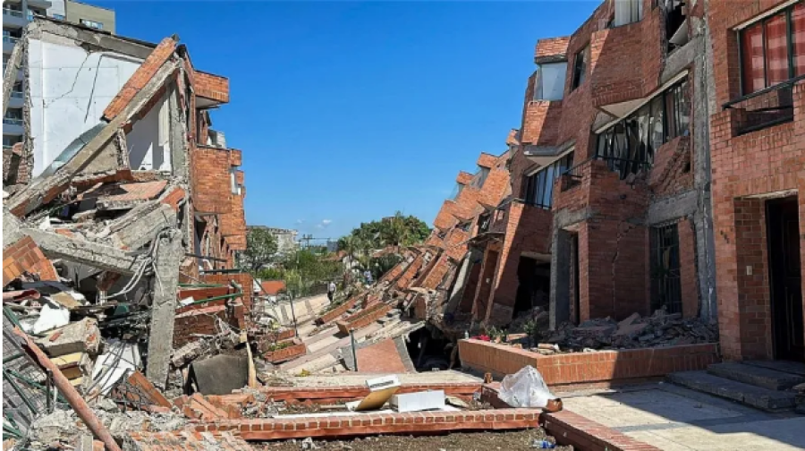 Paredes finas de concreto ajudam a explicar desabamentos após terremoto na Colômbia