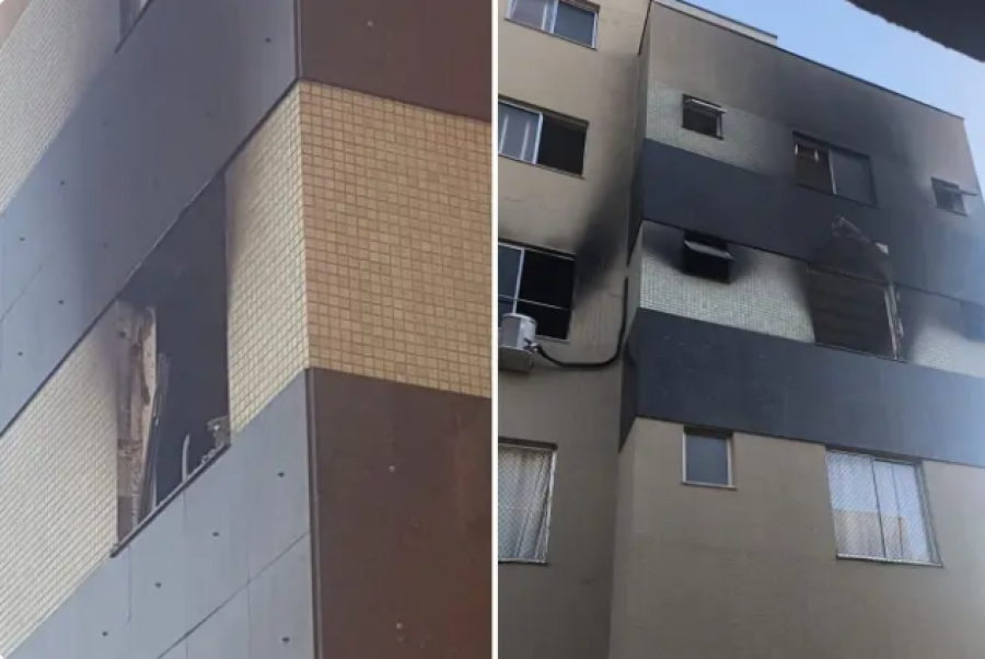 Apartamento pega fogo em Belo Horizonte, prédio é evacuado e quatro pessoas recebem atendimento
