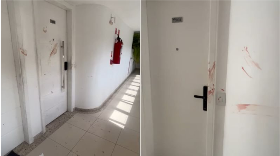 Confusão após festa deixa rastros de sangue em condomínio de luxo em Salvador
