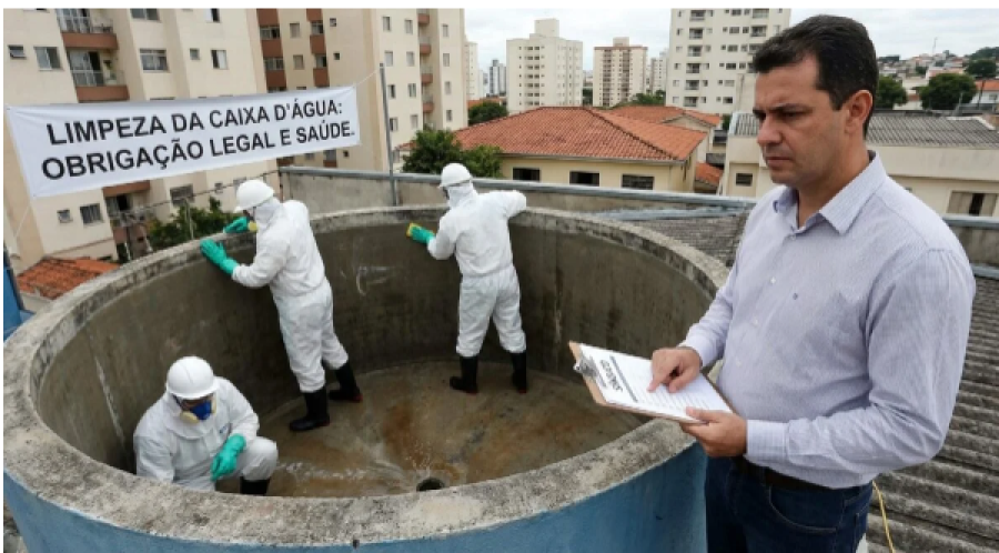 Caixa-d’água do condomínio deve ser limpa a cada seis meses, orienta Ministério da Saúde