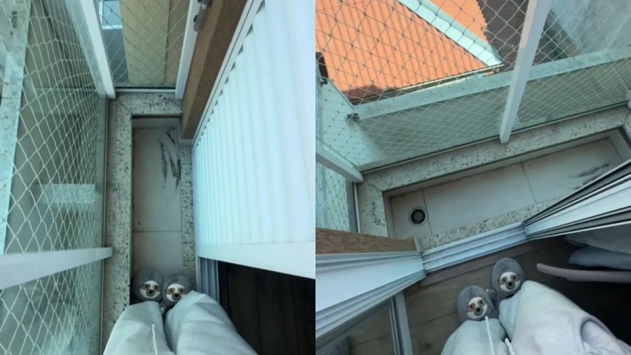 Biomédica viraliza ao mostrar varanda de menos de 30 centímetros em apartamento