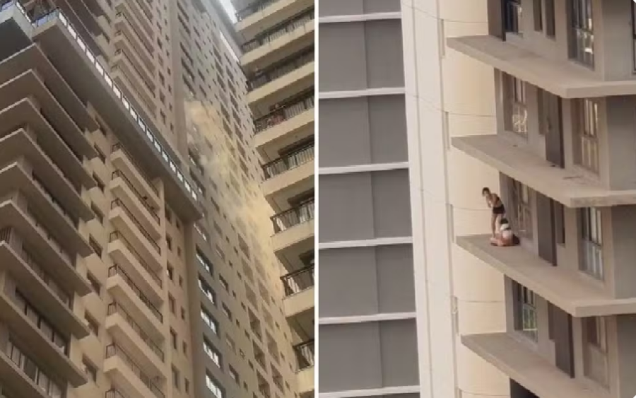 Moradoras saem pela janela do 20º andar após incêndio atingir apartamento de luxo em Goiânia