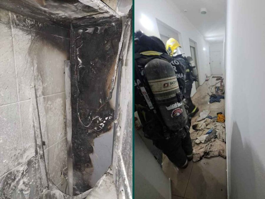 Incêndio atinge apartamento no 9º andar de prédio em Balneário Camboriú