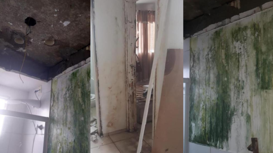 Moradora enfrenta problemas estruturais em apartamento há seis anos
